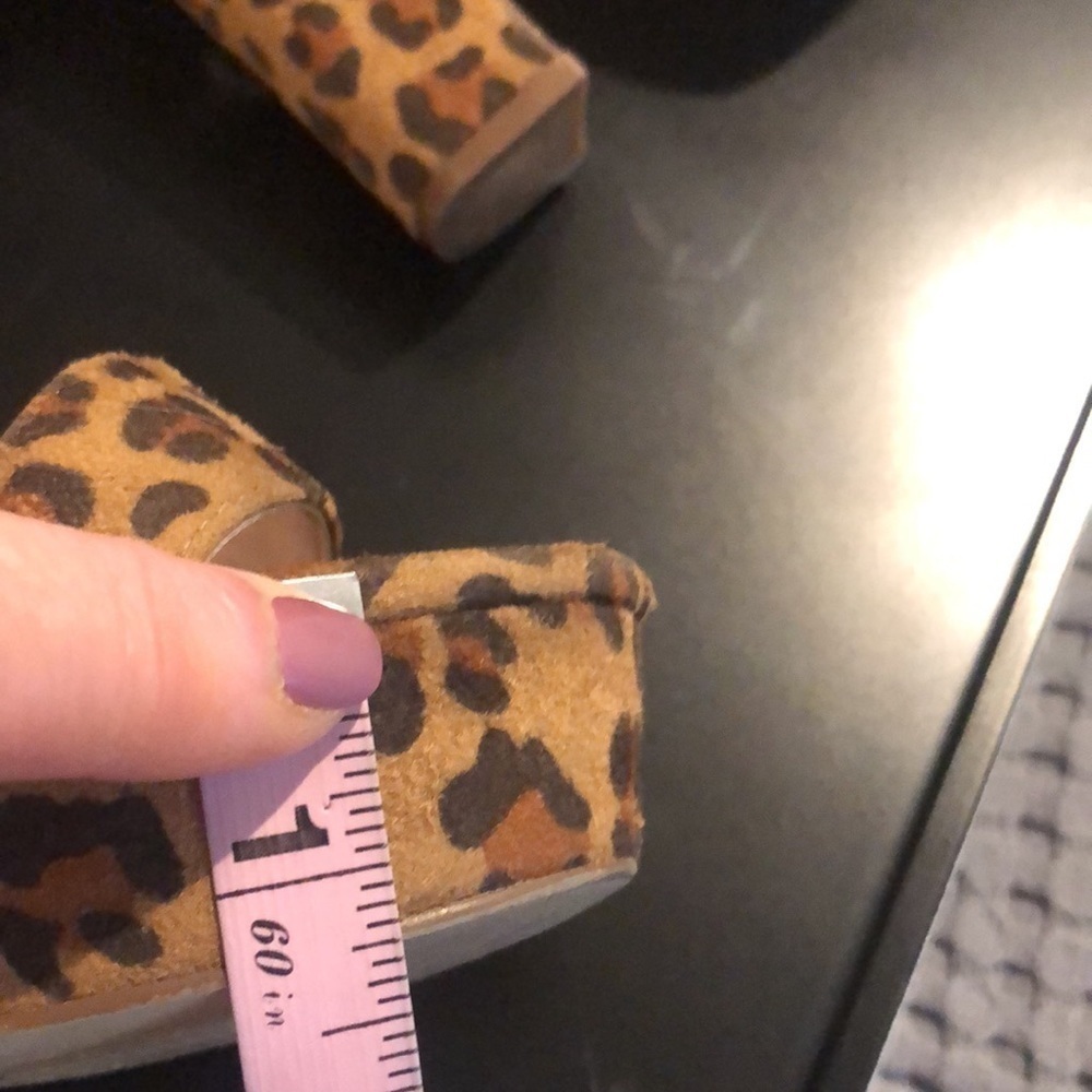 Ideal Shoes Leopard Platform chunky heel Sandals 8 - Picture 9 of 11